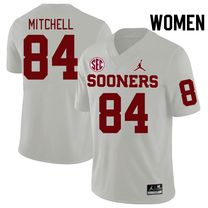 Women #84 Davon Mitchell Oklahoma Sooners 2024 SEC Conference College Football Jerseys-White